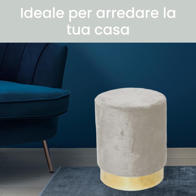 Pouf Cilindro in Velluto