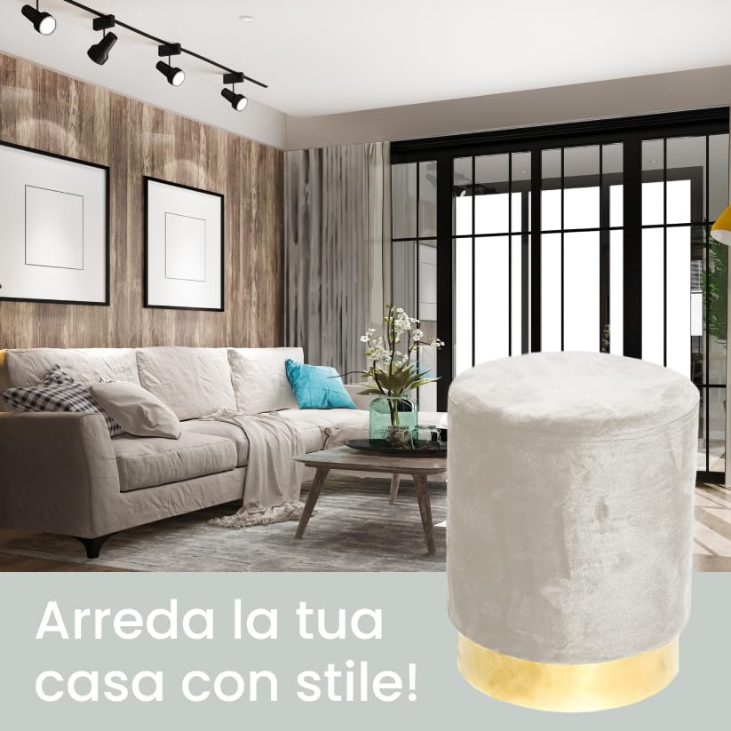 Pouf Cilindro in Velluto