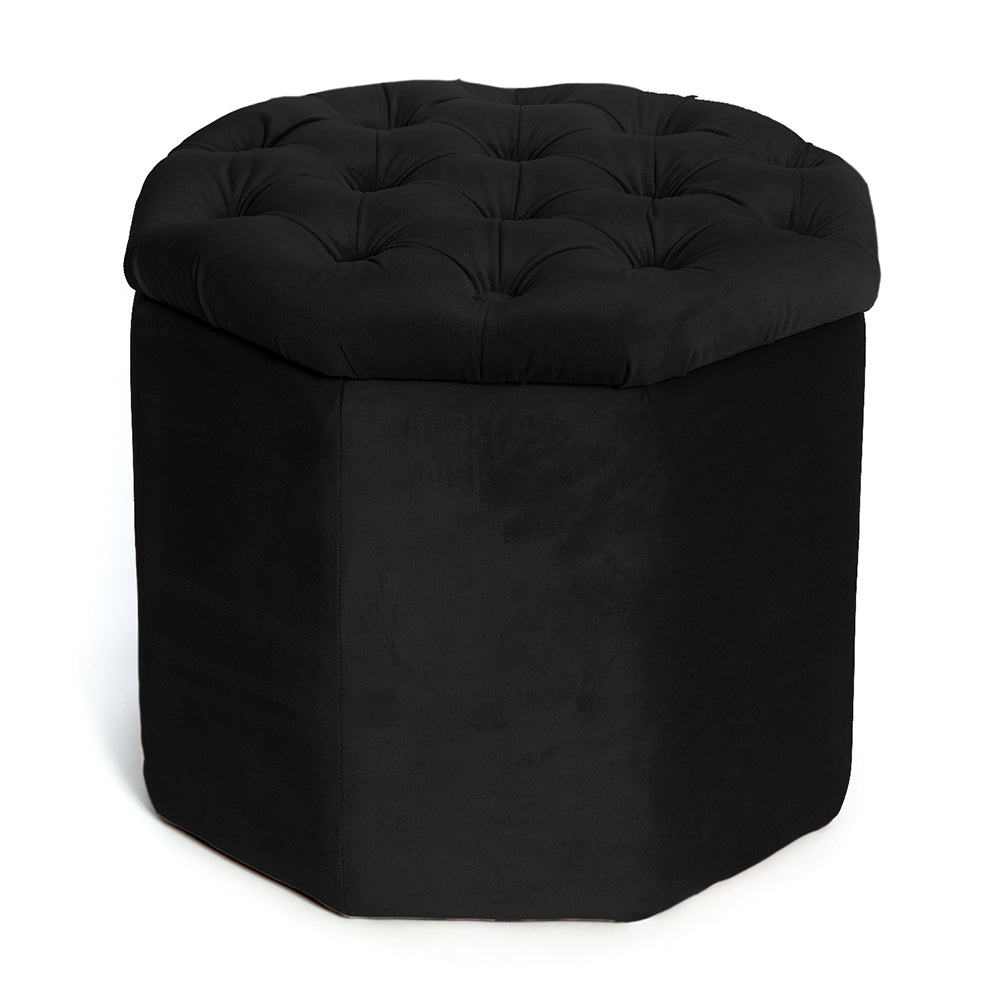 Pouf Ottagonale Contenitore in Velluto