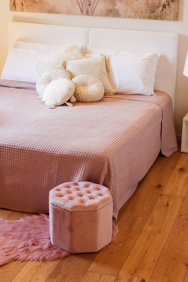 Cuscino Rotondo in Velluto con Frange