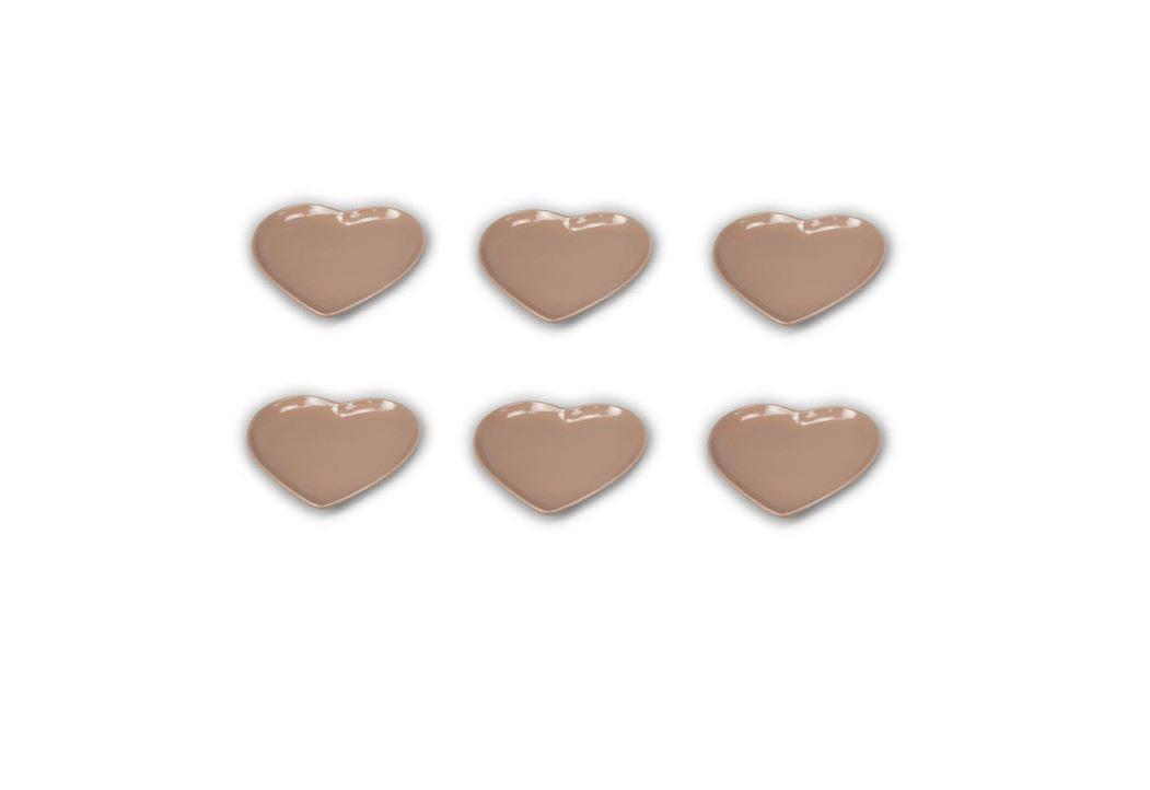 Servizio 6 Piatti Cuore in Porcellana Lavabili in più Misure